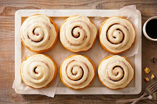 Six Sunflour Baking Company Cinnamon Rolls arrive fresh-baked and ready to enjoy, shipped nationwide to your door.